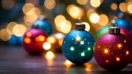Festive Holiday Bokeh Lights: Vibrant Celebration Atmosphere