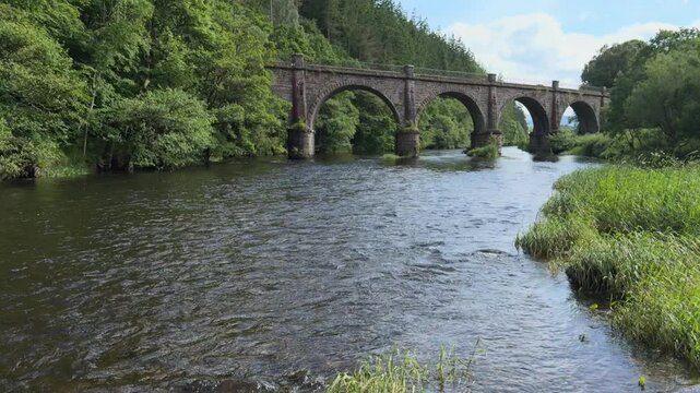 River Tweed in Scotland near Peebles