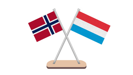 Luxembourg Norway Flag