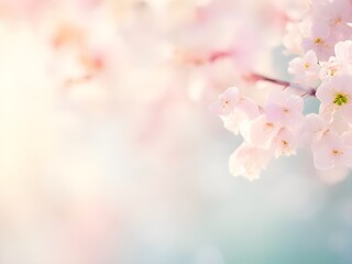 Spring Blossom Bliss: Captivating Floral Bokeh and Pastel Lights background