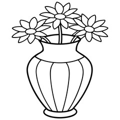 Elegant Glass Vase with flowers