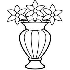 Elegant Glass Vase with flowers