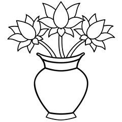 Elegant Glass Vase with flowers