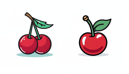 Cherry cartoon vector image, Antioxidants, Vitamin, fruit, tropical fruit, fiber, nutrition, health, Super food, nutrient
