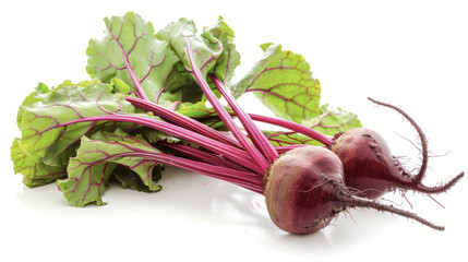 Fresh Beetroots with Green Leaves
