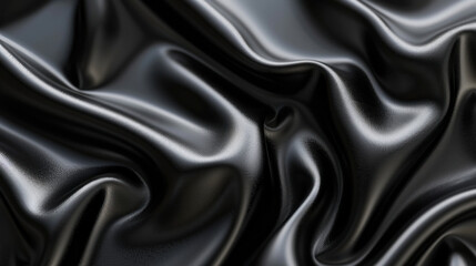 Fototapeta premium Smooth black surface, close-up shot of the texture.