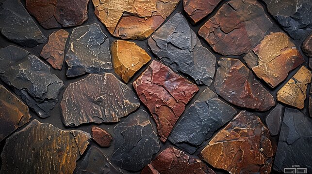 Colorful ironstone rocks texture natural stone surface patterns and color variations