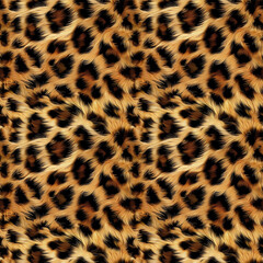 Realistic leopard fur seamless pattern tile
