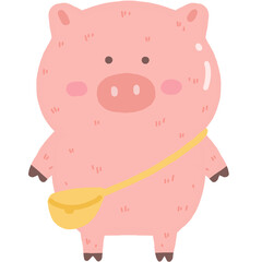 piggy with yellow bag