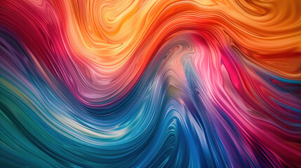 Swirling colors dance like a rainbow, creating a vibrant and flowing abstract background. Smooth transitions blend the shades, capturing the essence of nature's fluidity and movement.