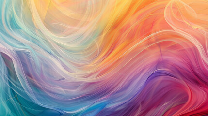 Obraz premium Swirling colors dance like a rainbow, creating a vibrant and flowing abstract background. Smooth transitions blend the shades, capturing the essence of nature's fluidity and movement.