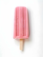 Isolated pink Popsicle on a white Background
