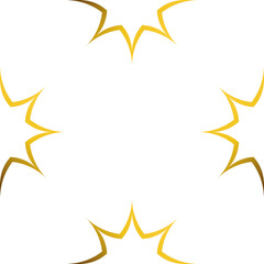 luxury golden geometry frame design