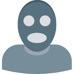 Detective vector icon with isolated background in flat style 