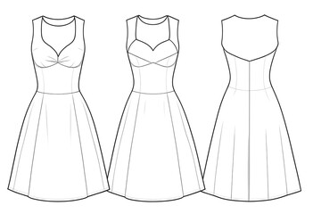 Creative Sleeveless Cocktail Dress Illustration for Your Fashion Brand