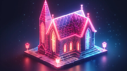 Fototapeta premium house on the night sky