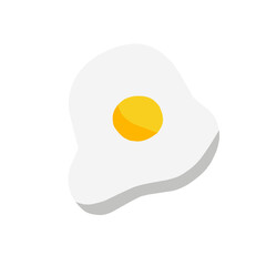 A egg omelette Icon with 2d illustration.