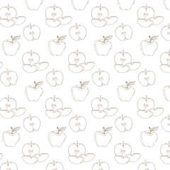 apple line art pattern