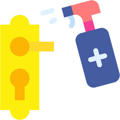 Fototapeta premium Vector Icon Door, Door Lock, Door Handle, Handle, Door Knob