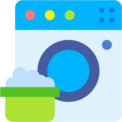 Vector Icon Washing Machine, Household, Laundry, Fashion, Appliances