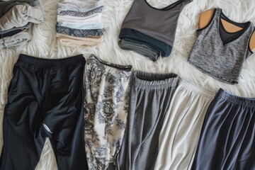 Yoga clothing, yoga exercise, yoga fitness concept