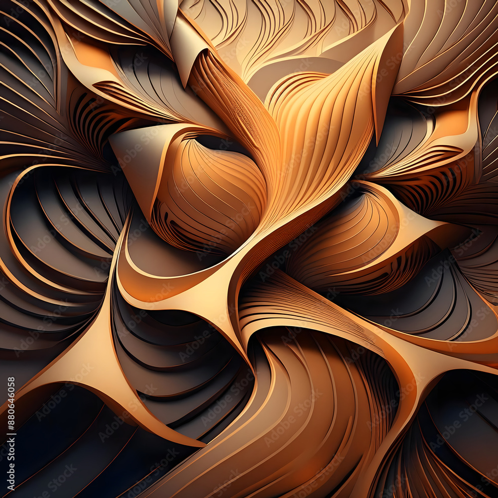 Poster 3d abstract background- a dynamic three-dimensional abstract design that adds depth and int_1(3)