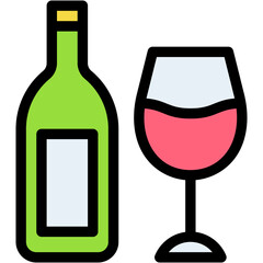 Vector Icon Bottle, Party, Celebration