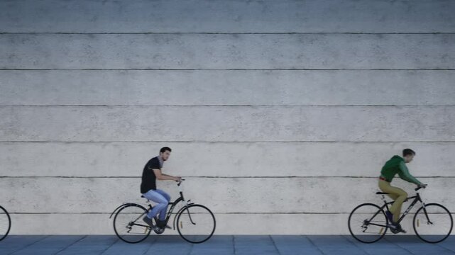 rider biking concrete modern city street bike