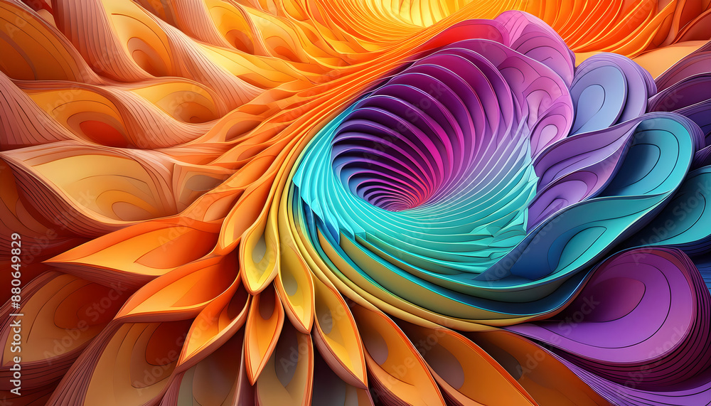 Poster  Abstract 3D Background- A visually engaging three-dimensional abstract design, adding depth_1(29)