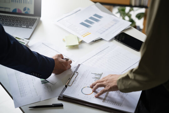 Business Professional Chartered Accountant Woman working with computer and calculator Sales Invoice Accounting