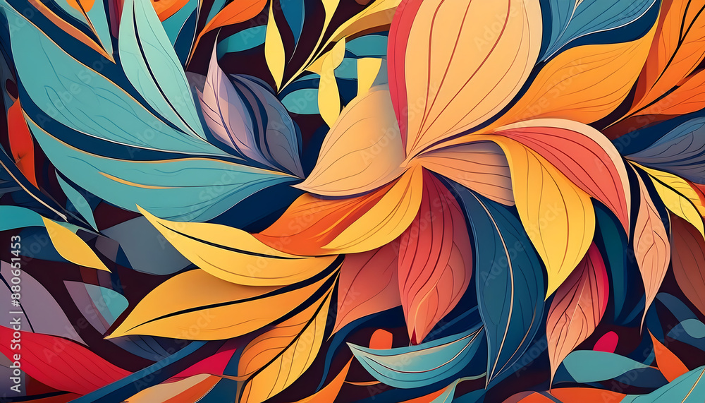 Aufkleber abstract art design- a creative and artistic abstract background with bold shapes and c_1(36)