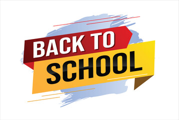 Fototapeta premium back to school word concept vector illustration with modern 3d style for store big sale landing page template ui web mobile app poster banner flyer background gift card coupon label wallpaper