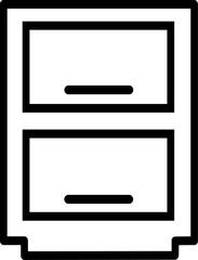 Drawer, cupboard icon. Replaceable vector design.