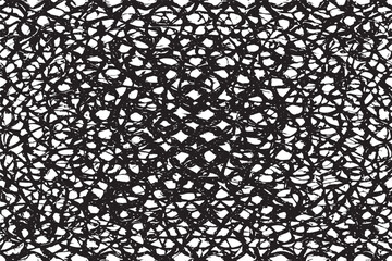 Luxury Black Traced Texture on White Background - Monochrome Vector Illustration Overlay