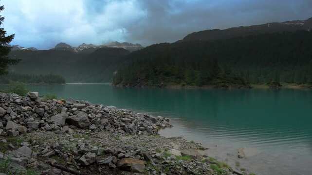  Summer rain on Lake Devero