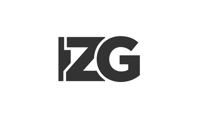 IZG logo design template with strong and modern bold text. Initial based vector logotype featuring simple and minimal typography. Trendy company identity.