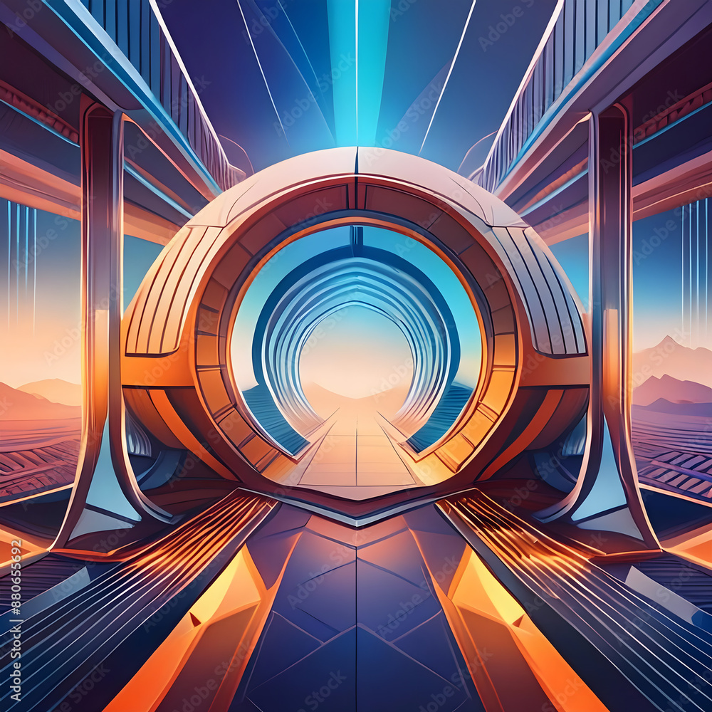 Poster abstract futuristic background- a futuristic design with abstract elements, showcasing inno_1(59)
