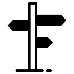 Traffic direction board icon symbol