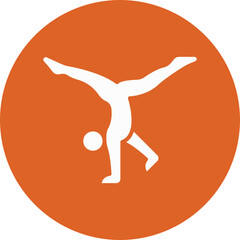 Tumbling Icon glyph circle icon