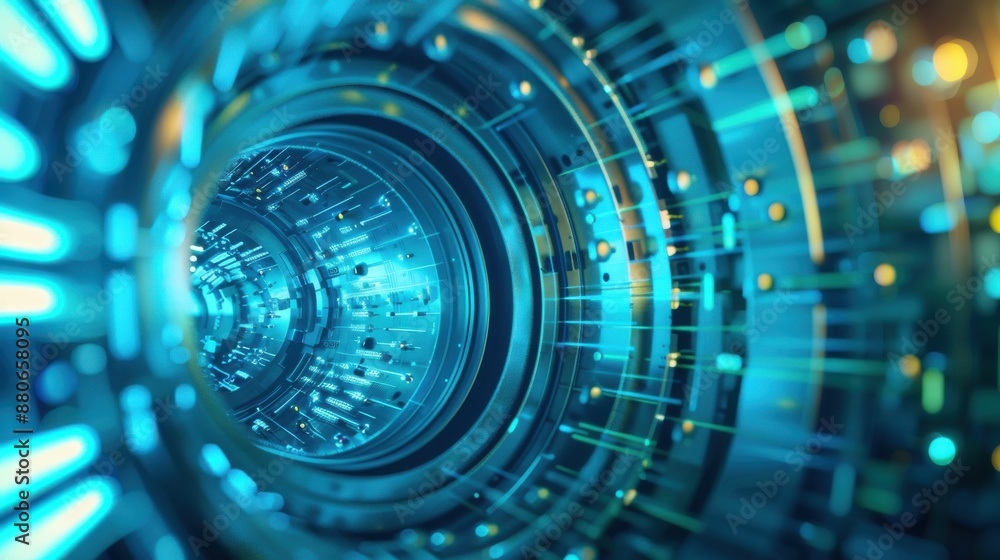 Poster digital vault with secure data storage concept, secure data storage, data protection