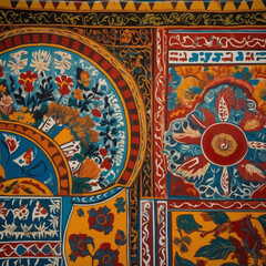 Obraz premium Traditional mandala art painting on cloth 