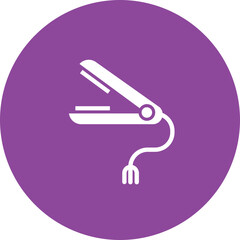 Hair straightener icon glyph circle icon