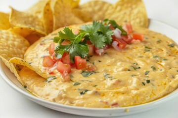 Cheesy Queso Dip with Serrano and Jalapeno Peppers