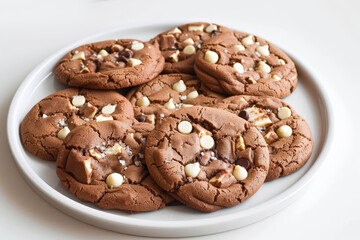 Fototapeta premium Luxurious Double-Chocolate Butter Cookies