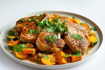 Mouthwatering Double-Cut Pork Chops Braised in Sofrito