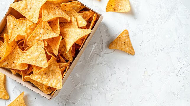 A box of Nacho Cheese Doritos on a white background.