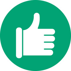 Thumb up glyph circle icon