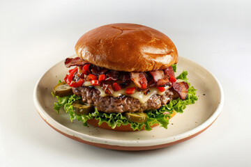 Gourmet Doug Coslett Burger with 85% and 90% Lean Ground Beef and A1 Steak Sauce