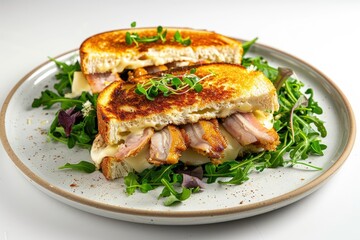 Irresistible Down South Grilled Cheese with Smoky Pork Belly and Fried Chicken