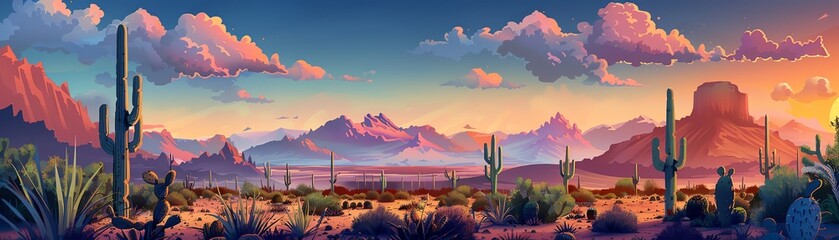 A beautiful landscape of the American Southwest desert